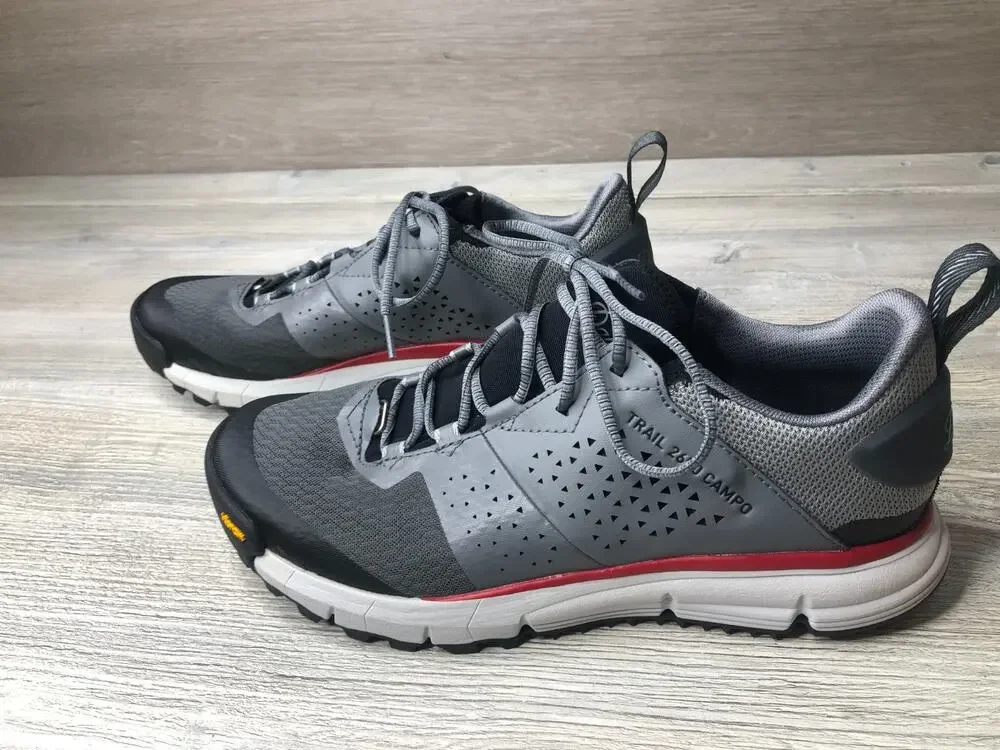 Danner Trail 2650 Campo Hiking Shoes Grey/ Red Size 10 NWOB